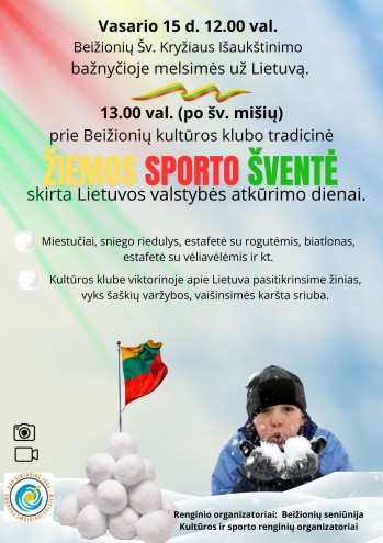 Elektrėnų savivaldybė kviečia: Vasario 16-osios šventės programa